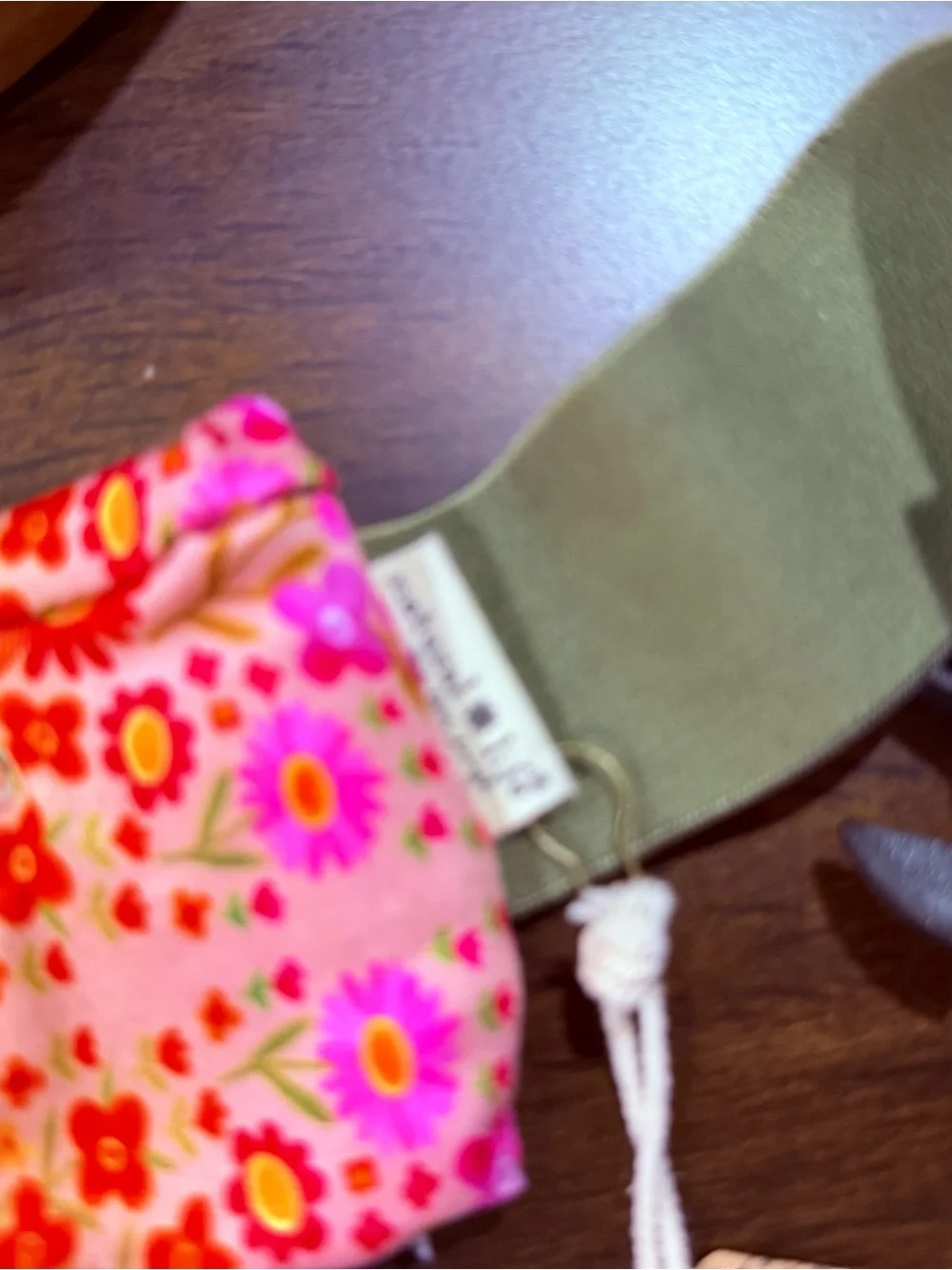 Cat & Jack Floral Kids Waist Pack - Pink & Olive Strap